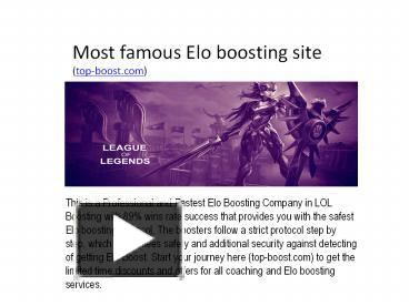 PPT – Most Famous Elo Boosting Site PowerPoint Presentation | Free To ...