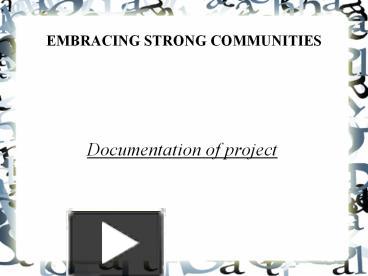 Ppt Power Point Presentation On Embracing Strong Communities Powerpoint Presentation Free To