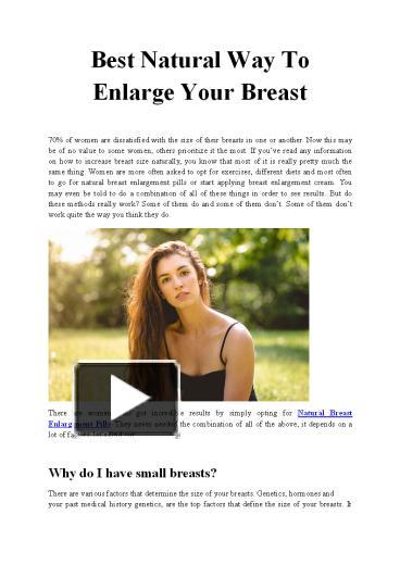 PPT Best Natural Way To Enlarge Your Breast PowerPoint Presentation