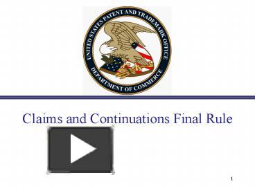 PPT – Claims And Continuations Final Rule PowerPoint Presentation ...