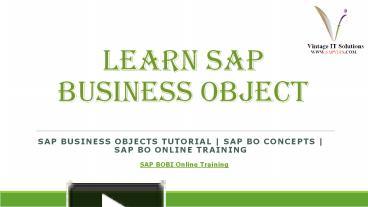 PPT – Learn SAP Business Objects | SAP BOBI Online Training USA ...