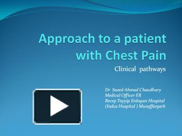 PPT – Approach To A Patient With Chest Pain PowerPoint Presentation ...