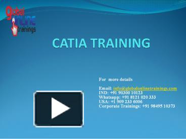 PPT – CATIA Training | Catia V5 Online Course From India - GOT ...