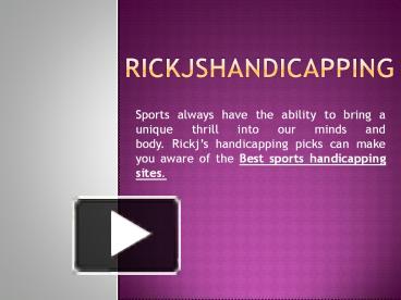 PPT – Expert Mlb Handicapping Picks PowerPoint Presentation | Free To ...