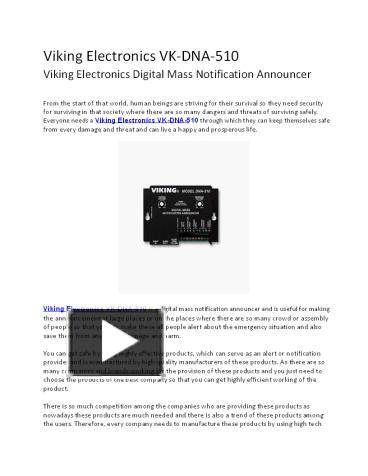 Ppt Viking Electronics Vk Dna Goheadsets Powerpoint