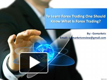 Training In Forex Trading Ppt