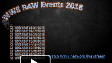 Watch wwe deals raw 2018