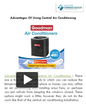 PPT – Advantages Of Using Central Air Conditioning PowerPoint ...