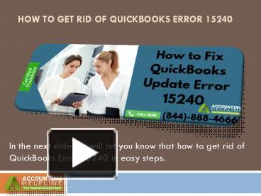 PPT How To Resolve QuickBooks Payroll Update Error 15240 PowerPoint