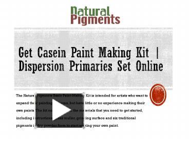 Basic Paint Making Kit