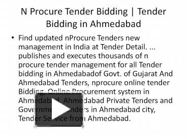 PPT – Tender Bidding Support PowerPoint Presentation | Free To Download ...