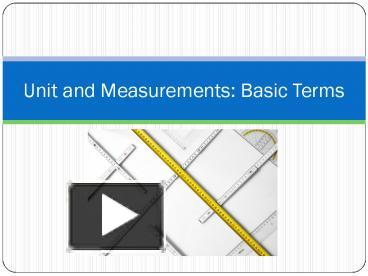 PPT – Units And Measurement PowerPoint Presentation | Free To Download ...