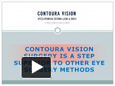 PPT Contoura Vision Surgery Is A Step Superior To Other Eye Surgery