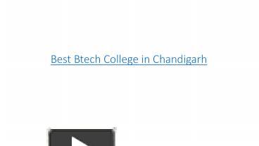 PPT – Best Btech College In Chandigarh PowerPoint Presentation | Free ...