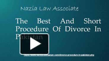 PPT Legal Procedure Of Divorce In Pakistan PowerPoint Presentation