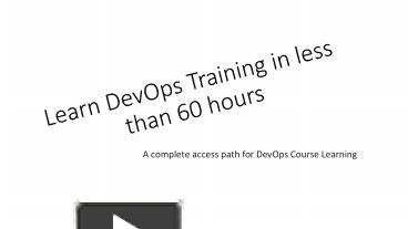 PPT – AWS Devops Certification Training In Chennai PowerPoint ...