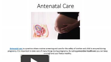 PPT – Antenatal Care PowerPoint Presentation | Free To Download - Id ...