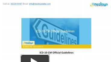 PPT – ICD-10-CM Official Guidelines PowerPoint Presentation | Free To ...