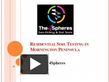 PPT – Residential Soil Testing Mornington Peninsula By Professionals ...