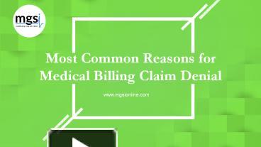 PPT – Most Common Reasons For Medical Billing Claim Denial PowerPoint ...