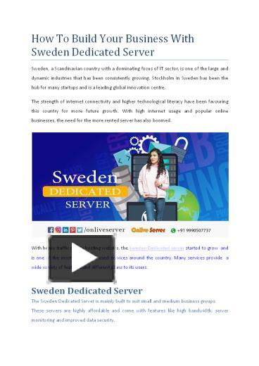 PPT – How To Build Your Business With Sweden Dedicated Server ...