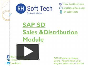 Ppt Sap Sd Sales Distribution Interactive Online Training