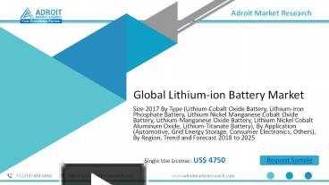 PPT – Lithium Ion Battery Market 2020: Size, Demand Forecasts, Company ...