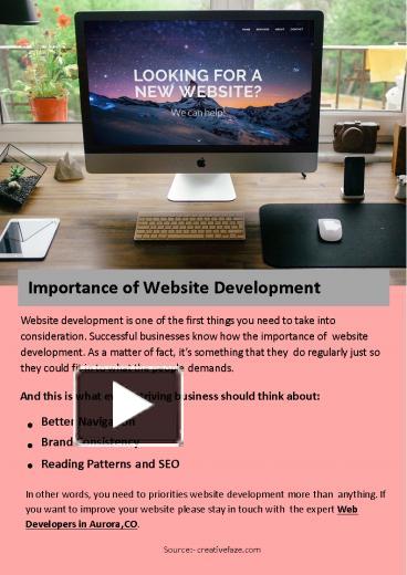 Ppt Importance Of Website Development Powerpoint Presentation Free To Download Id 9128e8