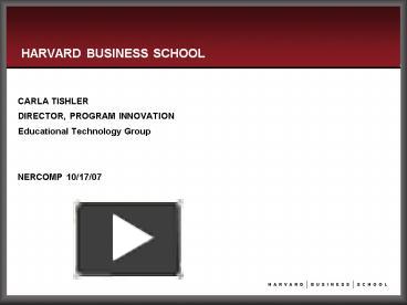 PPT – HARVARD BUSINESS SCHOOL PowerPoint Presentation | Free To View ...