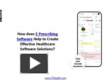 PPT – How Does E Prescribing Software Help To Create Effective ...