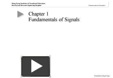 Ppt Chapter Fundamentals Of Signals Powerpoint Presentation Free