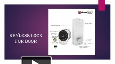 PPT – Keyless Lock For Door PowerPoint Presentation | Free To Download ...