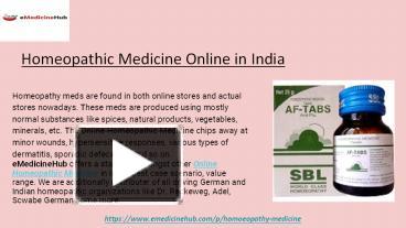 PPT – Homeopathic Medicine Online In India PowerPoint Presentation ...