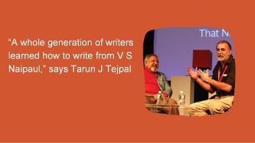 Ppt A Whole Generation Of Writers Learned How To Write From V S