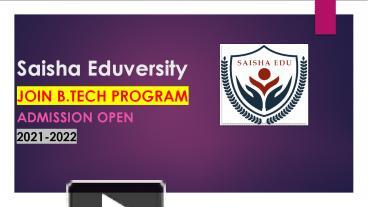 PPT – Saishaeduversity PowerPoint Presentation | Free To Download - Id ...