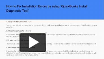 Ppt How To Fix Installation Errors Using Quickbooks Install