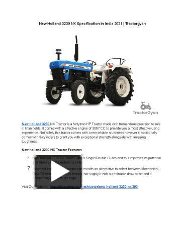 Ppt New Holland Nx Specification In India Tractorgyan Powerpoint Presentation