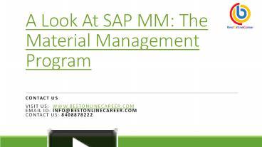 PPT – SAP MM Online Training | SAP MM Training Material PPT | SAP MM ...