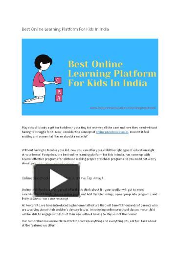 PPT – Best Online Learning Platform For Kids In India PowerPoint ...