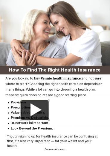 Ppt How To Find The Right Health Insurance Powerpoint Presentation Free To Download Id