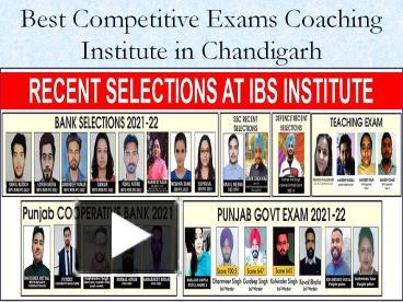 PPT – Best Competitive Exams Coaching Institute In Chandigarh ...