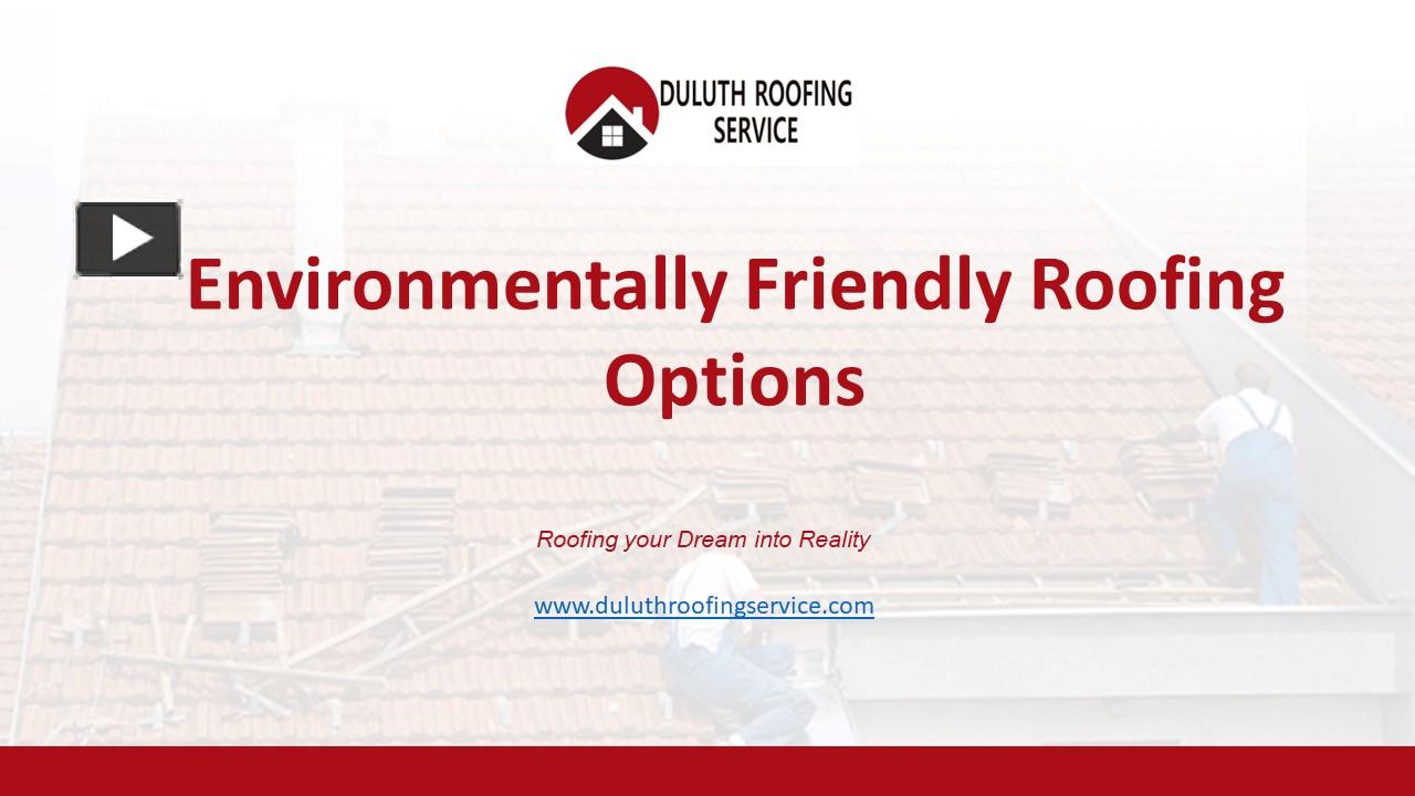 Ppt Environmentally Friendly Roofing Options Powerpoint Presentation