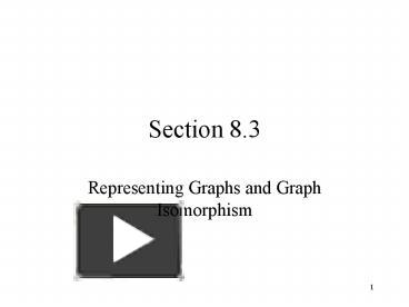 PPT – Representing Graphs And Graph Isomorphism PowerPoint Presentation ...