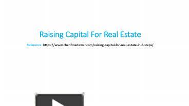 PPT – Raising Capital For Real Estate PowerPoint Presentation | Free To ...