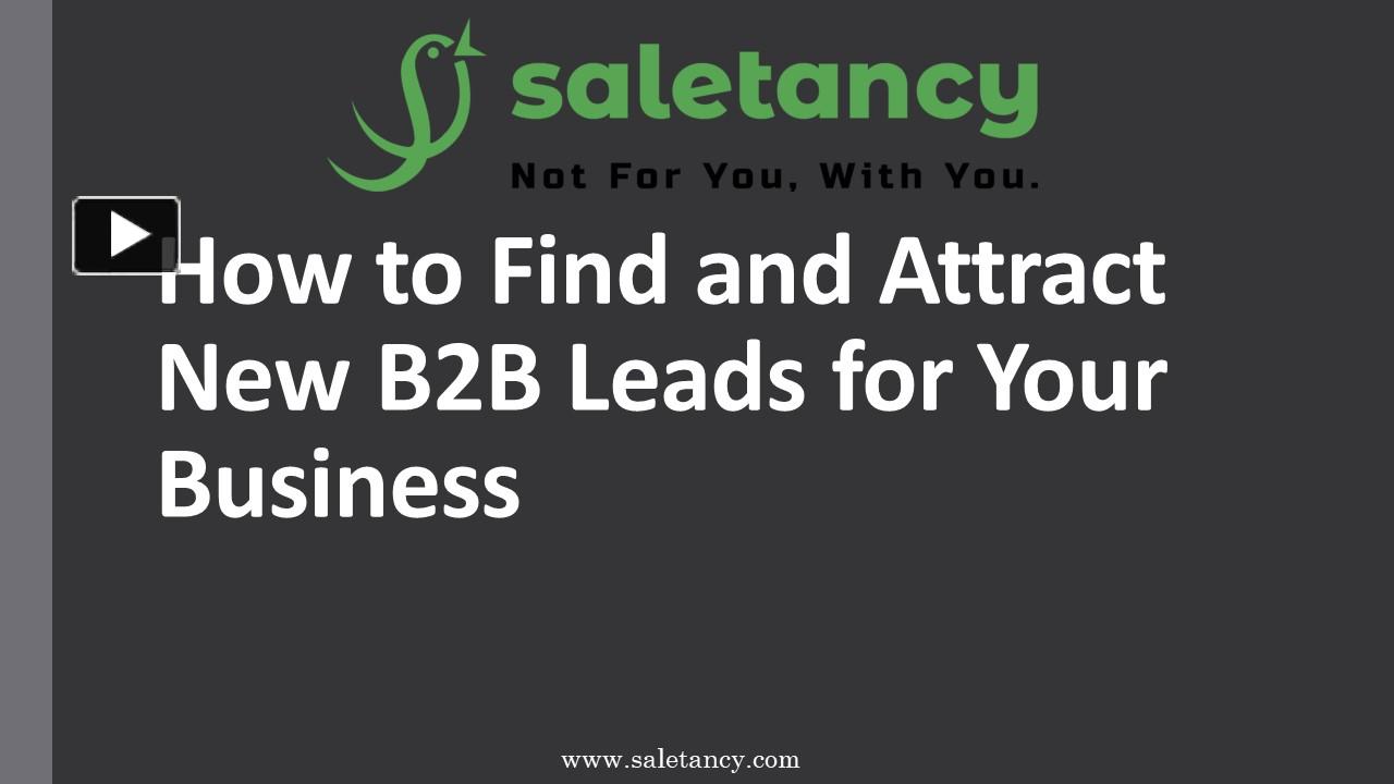 PPT – How To Find And Attract New B2B Leads For Your Business ...