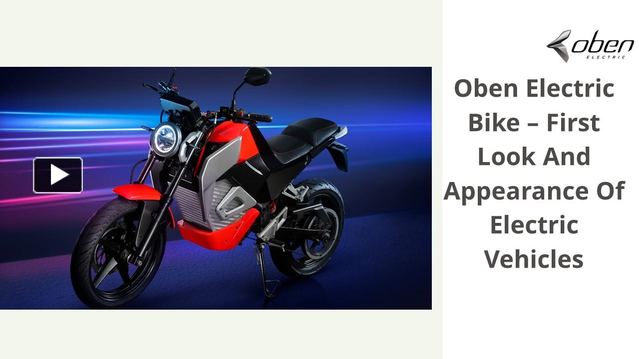PPT Oben Electric Bike First Look And Appearance Of Electric