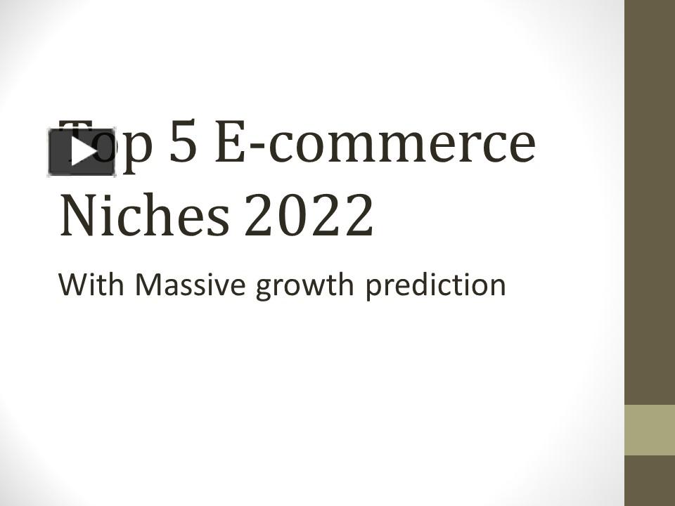 PPT Top 5 Ecommerce Niches To Start A New Business PowerPoint