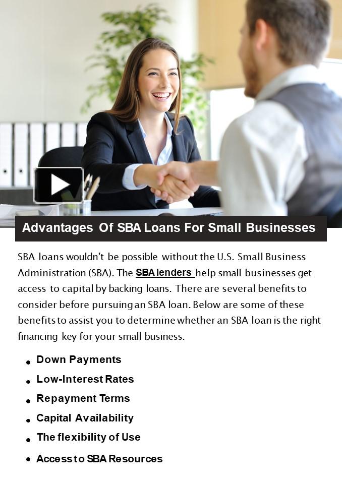 PPT – Advantages Of SBA Loans For Small Businesses PowerPoint ...