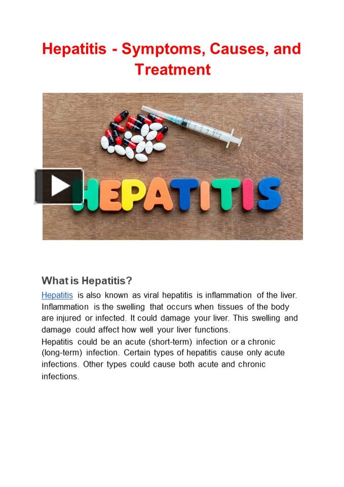 PPT – Hepatitis - Symptoms, Causes, And Treatment PowerPoint ...