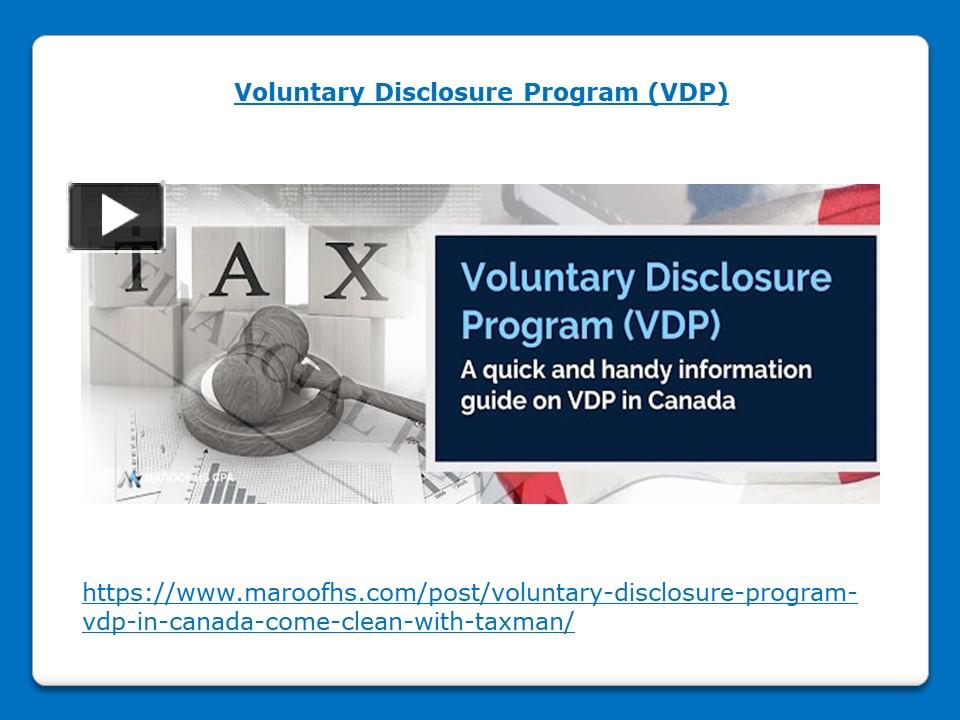 Ppt Voluntary Disclosure Program Vdp Powerpoint Presentation Free